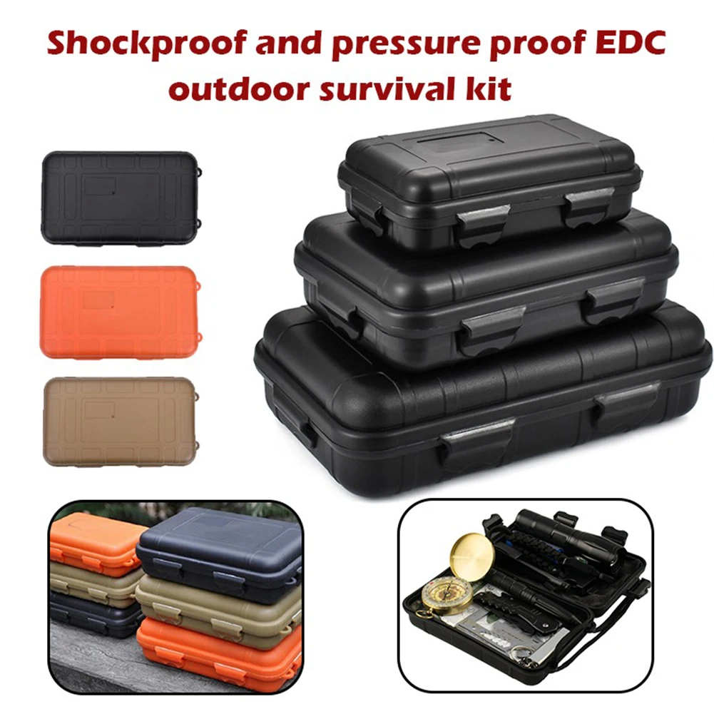 Outdoor Survival Storage Box Waterproof Sealed Box EDC Shockproof Tools  Plastic - £11.29 GBP+