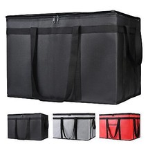 Insulated Food Delivery Bag XXXL Insulated Reusable Grocery Cooler Bags Tote Bag - £29.78 GBP