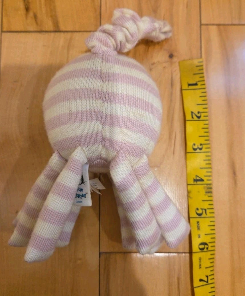 Little JELLYCAT Octavia Octopus Jitter Pink White Wiggles and Jiggles Pull Chord Item image 5