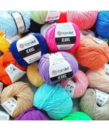 YarnArt Jeans yarn, 50 gr ,cotton yarn, cotton thread, acrylic yarn, crochet yar - $3.20