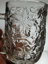 Set of 4 New Princess House FANTASIA Poinsettia Crystal Coffee Mugs Tea Cup - £25.83 GBP