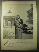 1953 Lord &amp; Taylor Jaeger Greatcoat Ad - photograph by Marian Stephenson - $18.49