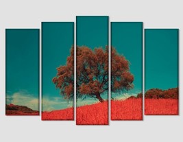 Abstract Red Tree Photography Abstract Canvas Art Autumn Wall Art Nature Wall Ar - £39.16 GBP