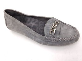 Vionic Womens 356 Mesa Suede Leather Loafer 7 Wide Gray Chain Detailing ... - $39.95