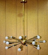 Vintage Industrial Chandelier Ceiling Pendant Light Sputnik 18 Bulb Hold... - $192.97