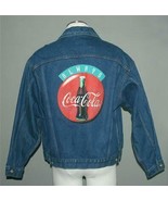 VTG Always Coca-Cola Bottle Large Logo Denim Trucker Jacket Mn&#39;s L Dtd 1... - £52.25 GBP