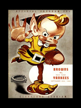 Rare 1940s Cleveland Browns Football Poster Black Border Unique Gift - £15.71 GBP+
