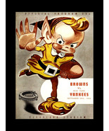 Rare 1940s Cleveland Browns Football Poster Black Border Unique Gift - £15.92 GBP+