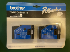 Brother TC-20 Black on White Tape 1/2&quot; P-touch 12mm New tape cassette - $20.79
