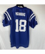 Reebok On Field Manning #18 Indianapolis Colts Jersey Blue Youth XL - $354.66 MXN