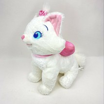 Aristocats Marie Kitty Plush White Cat Pink Bow Disney Stuffed Animal Toy 13&quot; - £9.50 GBP