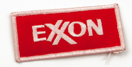 Vtg Exxon Gas Station mechanic/employee Red rectangular patch 3.25&quot; X 1.50&quot; - £3.88 GBP
