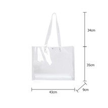 Fashion Transparent Bag Clear PVC Handbag Bags For Women Crystal Large Tote Shop - £50.00 GBP
