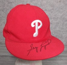Greg Luzinski Signed Philadelphia Phillies Baseball Hat Cap Fitted Size ... - £24.77 GBP