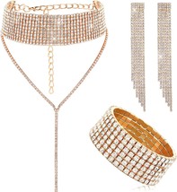  3 Pcs Women Rhinestone Jewelry Set  - £22.10 GBP