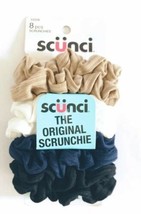 Scunci Hair 8 Piece Scrunchies The Original Scrunchie Hair Pony Tail Holder - £4.51 GBP