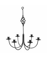 Wrought iron Candle Chandelier - 6 arms - $1,299.12 MXN