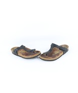 Vtg Birkenstock Womens 9 Distressed Suede Leather Toe Thong Flip Flop Sa... - $49.45
