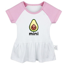 Mini Avocado Funny Dresses Newborn Baby Princess Dress Infant Ruffles Skirts - $13.08