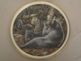 BLACK BEARS collector plate NORMAN ADAMS American Wildlife LENOX Bear an... - $48.38
