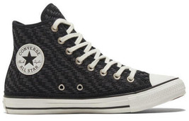 Converse Unisex CTAS Woven Canvas Black Hi Top Sneakers 171074C Men s Size 9.5 - £52.92 GBP