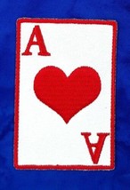 Ace Of Hearts  Iron On Sew On Embroidered Patch 2&quot;x 3&quot; - £3.92 GBP