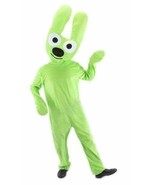 Hallmark Hoops Yoyo Green Rabbit Costume Cartoon Headpiece Jumpsuit Masc... - $1,105.70 MXN