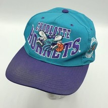 Vintage 90s Charlotte Hornets G Cap GCC Snapback Hat Embroidered NBA - $564.31 MXN