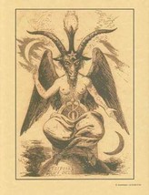 Baphomet Sabbatic Goat Parchment-Like Page for Book of Shadows. Altar! - $32.17 MXN