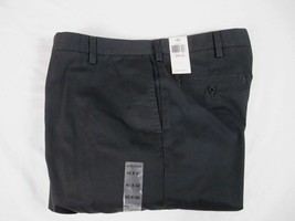 New DOCKERS Khaki Dark Gray Dress Pant Flat Front Men 40x32 Straight Fit - £27.97 GBP