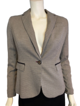 The Savile Row Co. London Tan Herringbone Lined 1 Button Blazer Sz S - £53.14 GBP