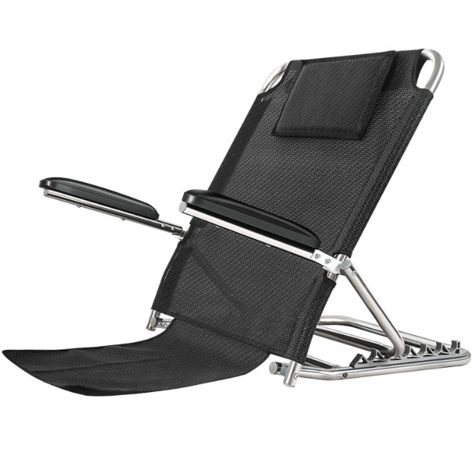 Steel Folding Adjustable Angle Bed Backrest Support Frame With Armrests ... - $53.59