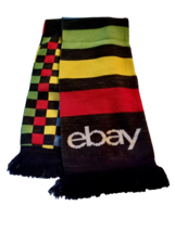 eBay Open 2023 logo fringed scarf branded 64&quot;x8&quot; - $6.98