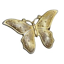 Vintage Gold Tone Dainty Butterfly Brooch Pin Unsigned 1.5” - £11.21 GBP