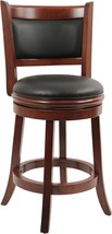 Cherry, 24-Inch Boraam Augusta Counter Height Swivel Stool, 1 Pack. - £78.20 GBP