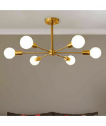 Modern Sputnik Branching Handcrafted Brass 6 Light Decorative Ceiling Li... - £113.83 GBP