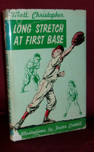 Matt Christopher Long Stretch At First Base First Edition 1960 Baseball Hc In Dj - £28.21 GBP