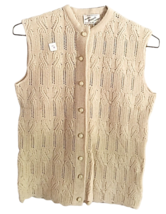 VTG 60s Boepple Ivory Orlon Knit Sweater Vest Womens S NWOT Deadstock Mo... - $49.45
