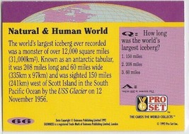 M) 1992 Pro Set Facts and Feats Guinness Trading Card #66 Antarctic Tubular - £1.57 GBP