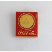 Vintage Coca-Cola Oman Olympic Lapel Hat Pin - £10.49 GBP