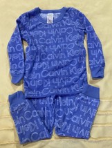 Calvin Klein Youth Blue&amp;White W/Logo Size 4 Top &amp; Bottom Pajama Set/Slee... - $13.85
