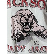 Vintage Womens Anvil White Jackson Lady Jags 3Peat Tee Shirt Top 100% Co... - £11.18 GBP