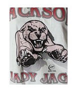 Vintage Womens Anvil White Jackson Lady Jags 3Peat Tee Shirt Top 100% Co... - £11.11 GBP