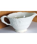 Vintage Pope Gosser Rose Point CREAMER White with Raised Roses USA Pretty - €10,05 EUR