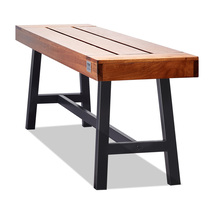 VEVOR Outdoor Bench, 63 inches Wood Garden Bench, Metal Leg, 500 lbs Cap... - $102.99