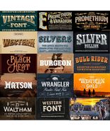 Special Western Fonts 200+ Bundle Cricut Cricut Fonts Procreate Commerci... - $111.91 MXN