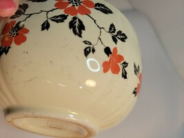 Halls Superior Kitchenware Red Poppy/Black Leaves 6" Mixing Bowl image 6