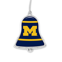 61947 Michigan Wolverines Bell Christmas Ornament with Stripes - £13.93 GBP