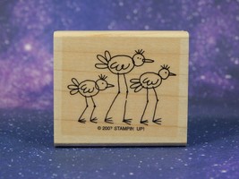 Tall BIRDS, Long Legs, Walking, Wood Mounted Rubber Stamp, Stampin&#39; Up!  (2007) - £3.71 GBP