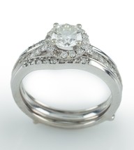 Authenticity Guarantee 
18k White Gold Diamond Engagement Ring w/ Wedding Enh... - £3,239.27 GBP